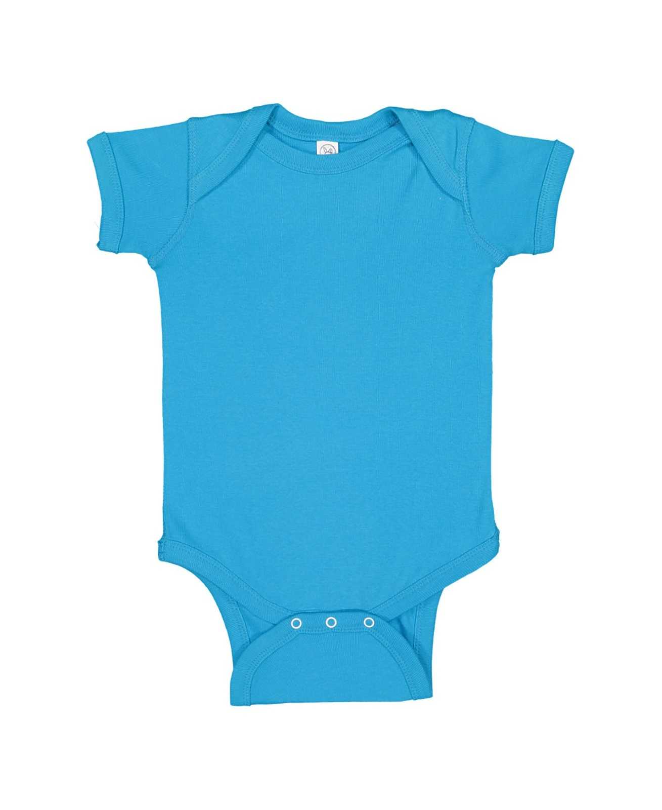 Rabbit Skins 4424 Infant Vintage Fine Jersey Bodysuit - Turquoise - HIT a Double