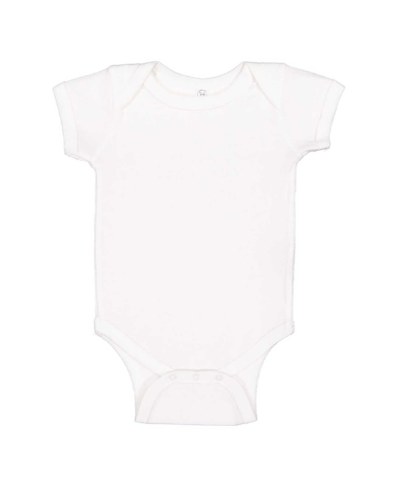 Rabbit Skins 4424 Infant Vintage Fine Jersey Bodysuit - White - HIT a Double