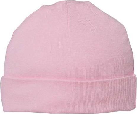 Rabbit Skins 4451 Infant Baby Rib Beanie - Pink - HIT a Double