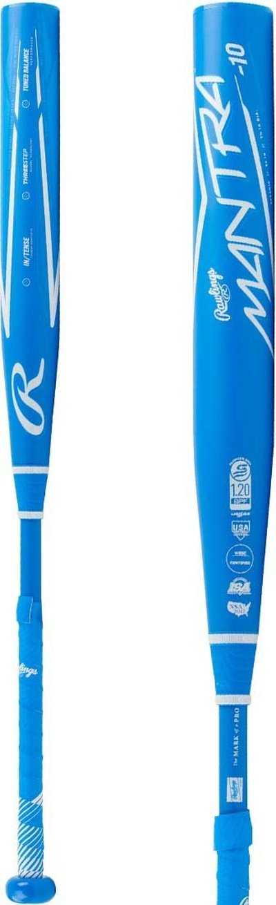 Rawlings 2023 Mantra 2.0 Fastpitch Bat -10 RFP3M10 - Blue - HIT a Double - 1
