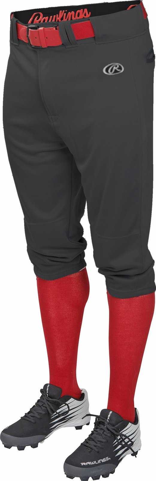 Rawlings Adult Solid Launch Knicker Pant LNCHKP - Black