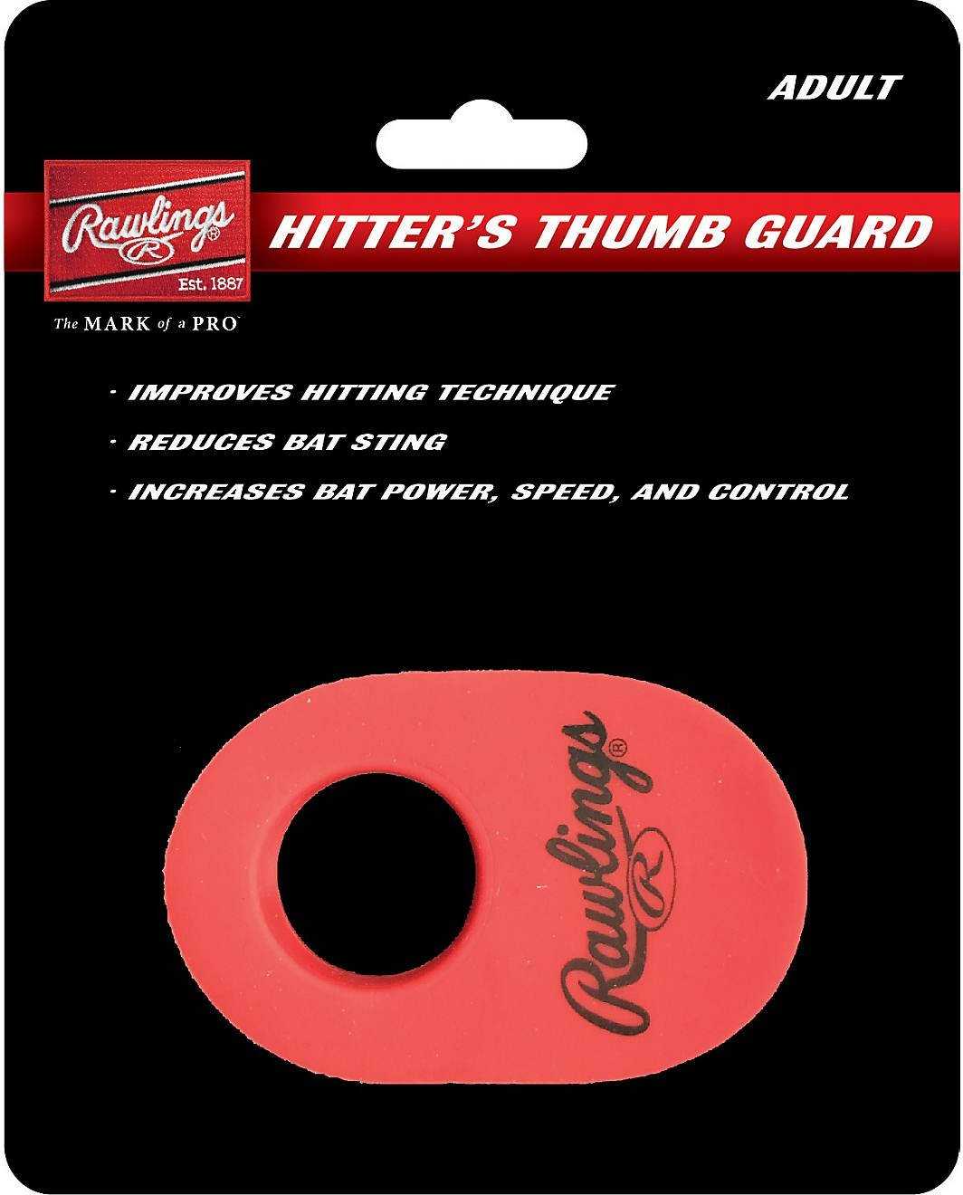 Rawlings Hitter&#39;s Thumb Guard - Red - HIT a Double - 1
