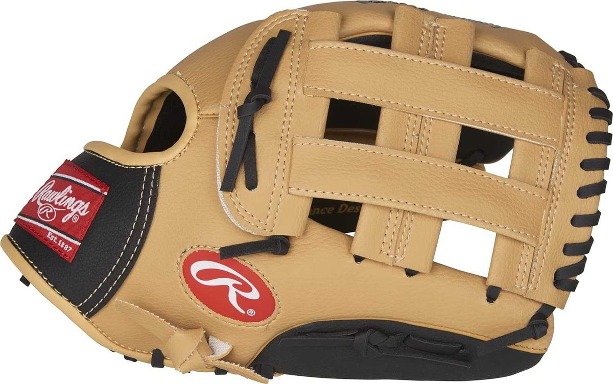 Rawlings PL115BC Players Series T-Ball Baseball Glove - Camel Black - HIT a Double