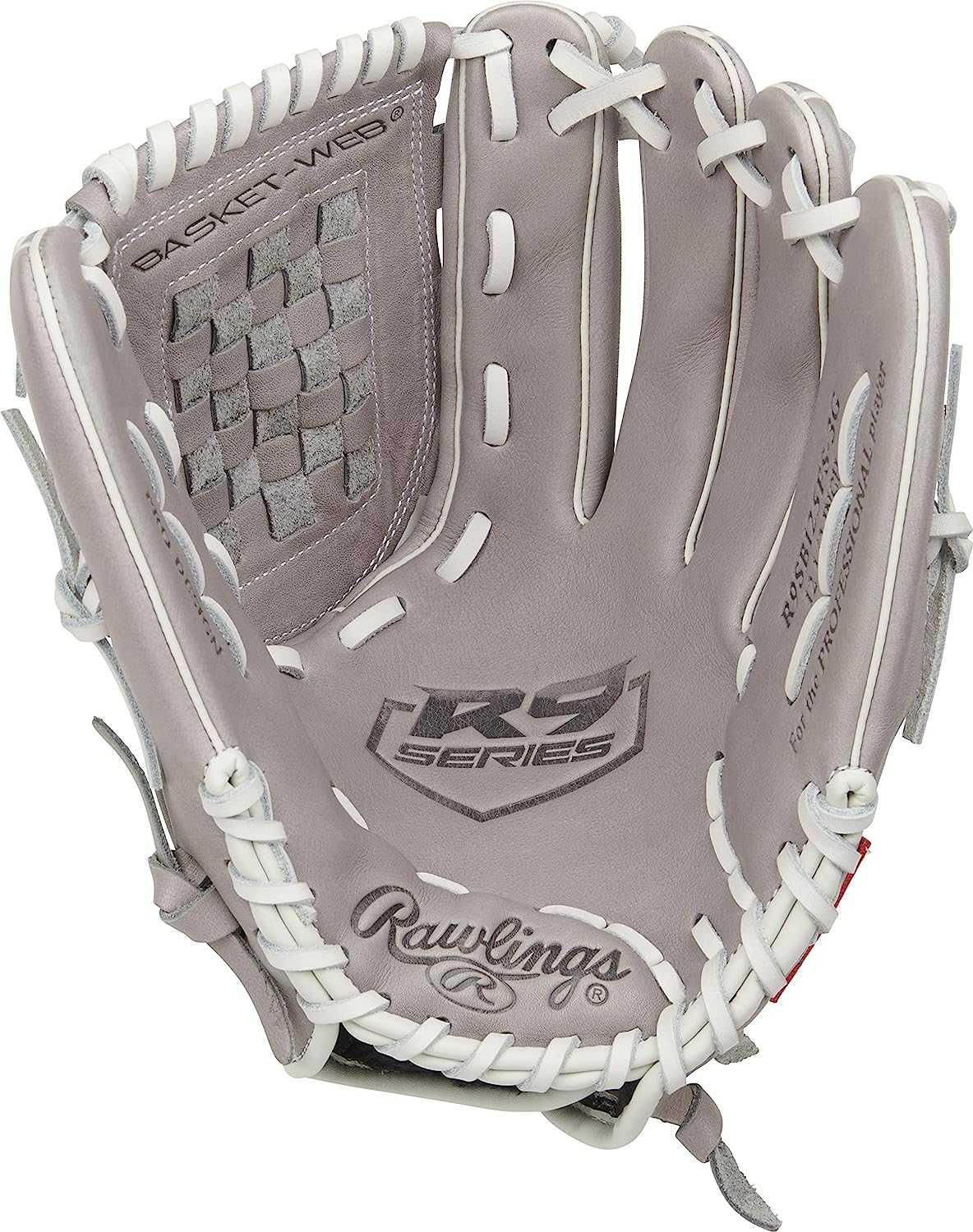 Rawlings R9 12.50&quot; Fastpitch Fingershift Infield Pitcher Glove R9SB125FS-3G - Gray White - HIT a Double - 2