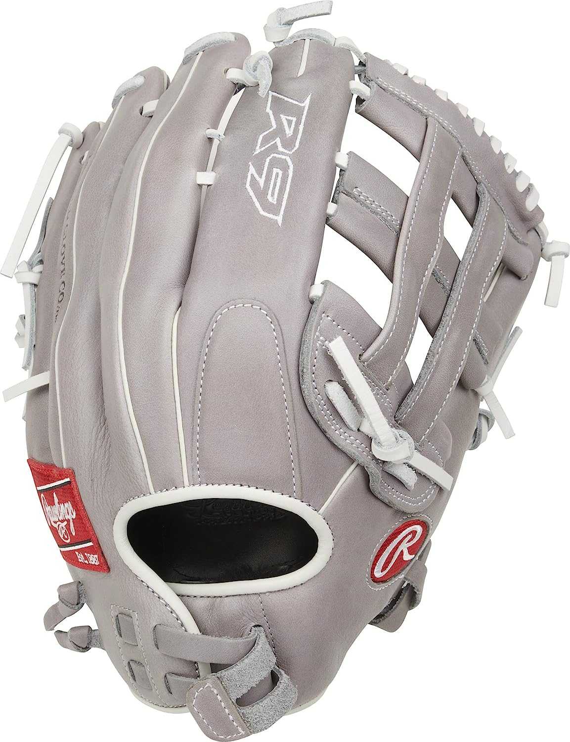 Rawlings R9 13.00&quot; Fastpitch Utility Glove R9SB130-6G - Gray White - HIT a Double - 1