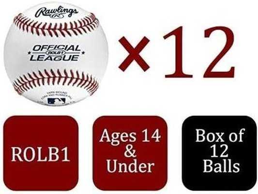 Rawlings ROLB1 Official League Baseballs - 1 dozen - HIT a Double - 2