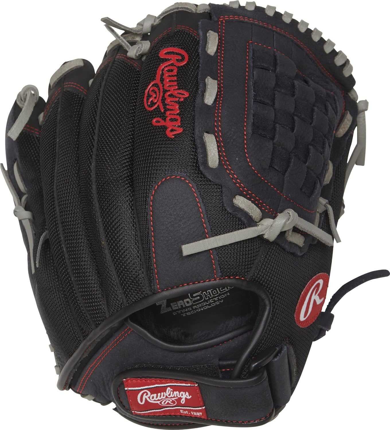 Rawlings Renegade R125BGS 12.50" Infield Outfield Softball Glove - Black - HIT a Double