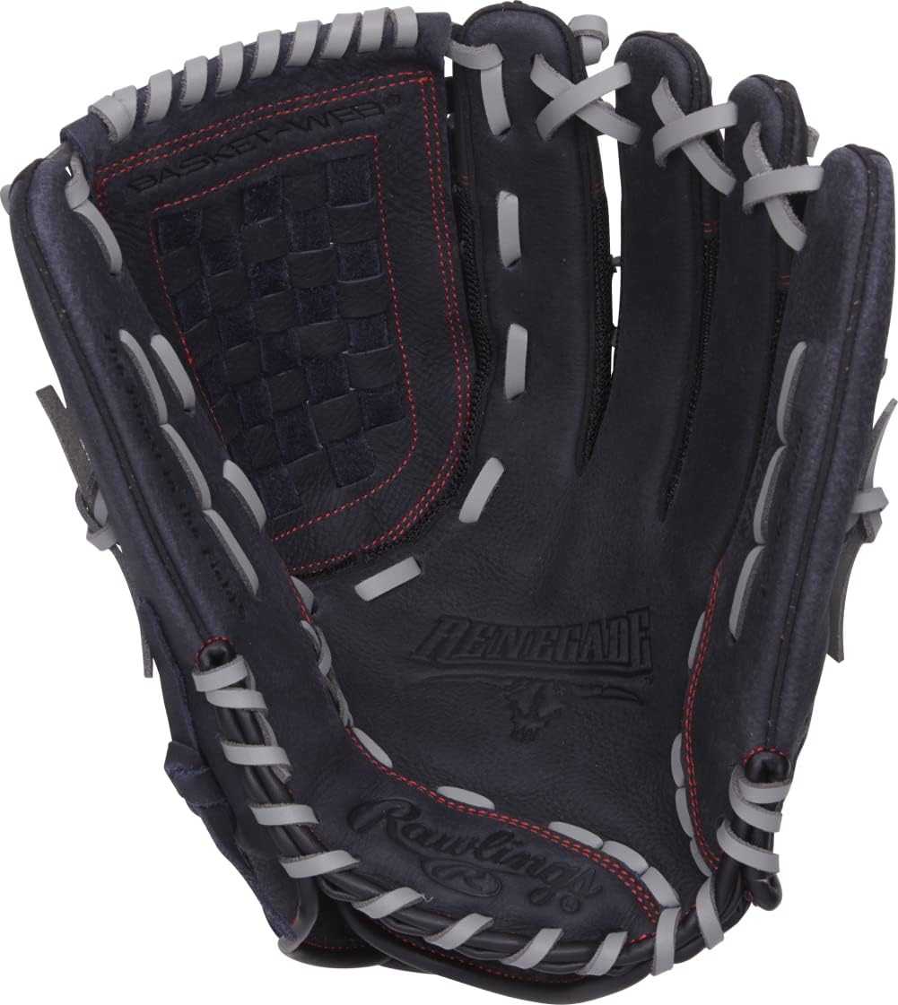 Rawlings Renegade R130BGS 13.00" Infield Outfield Softball Glove - Black - HIT a Double