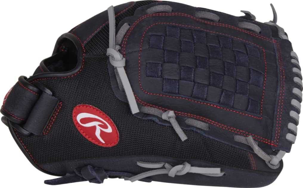 Rawlings Renegade R130BGS 13.00&quot; Infield Outfield Softball Glove - Black - HIT a Double