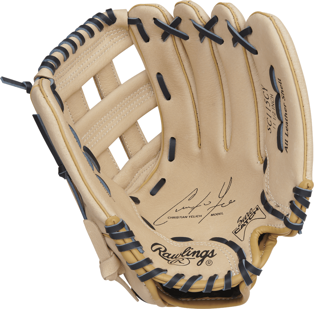 Rawlings Sure Catch 11.50" Christian Yelich Youth Utility Glove SC115CY - Camel Black - HIT a Double
