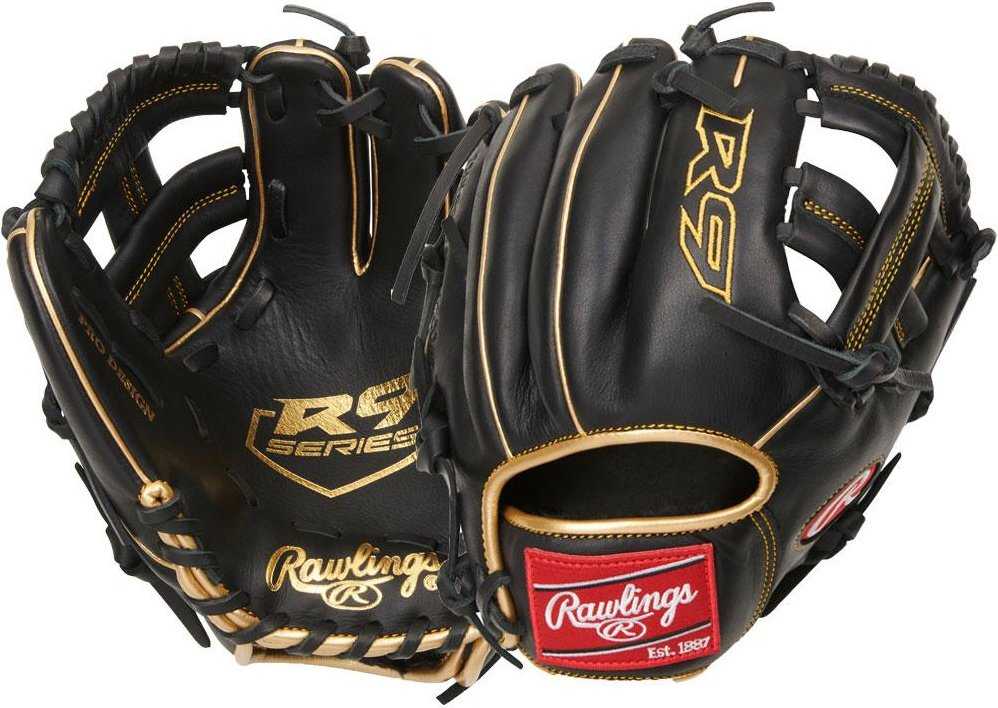 Rawlings 2021 R9 Series 9.50&quot; Training Glove R9TRBG - Black Gold - HIT A Double