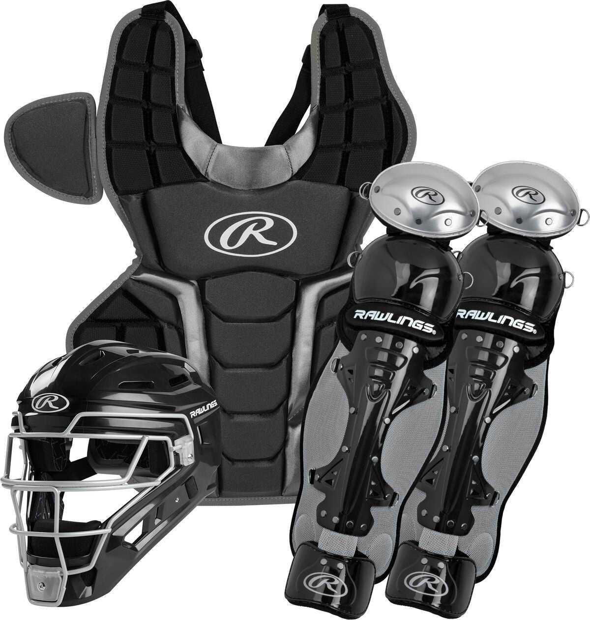 Rawlings 2022 Renegade 2.0 Catcher&#39;s Set - Black Silver - HIT a Double