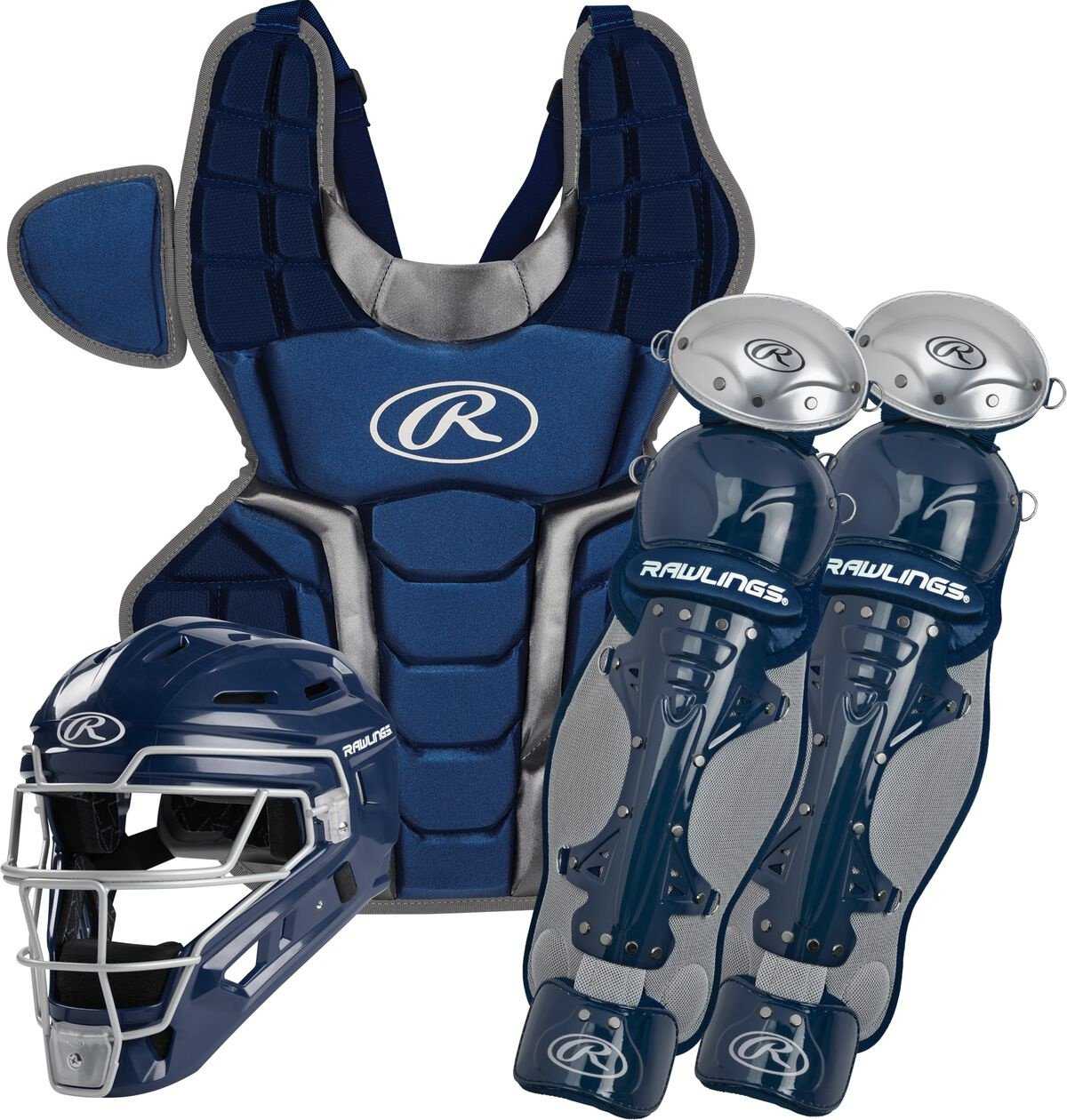 Rawlings 2022 Renegade 2.0 Catcher&#39;s Set - Navy Silver - HIT a Double