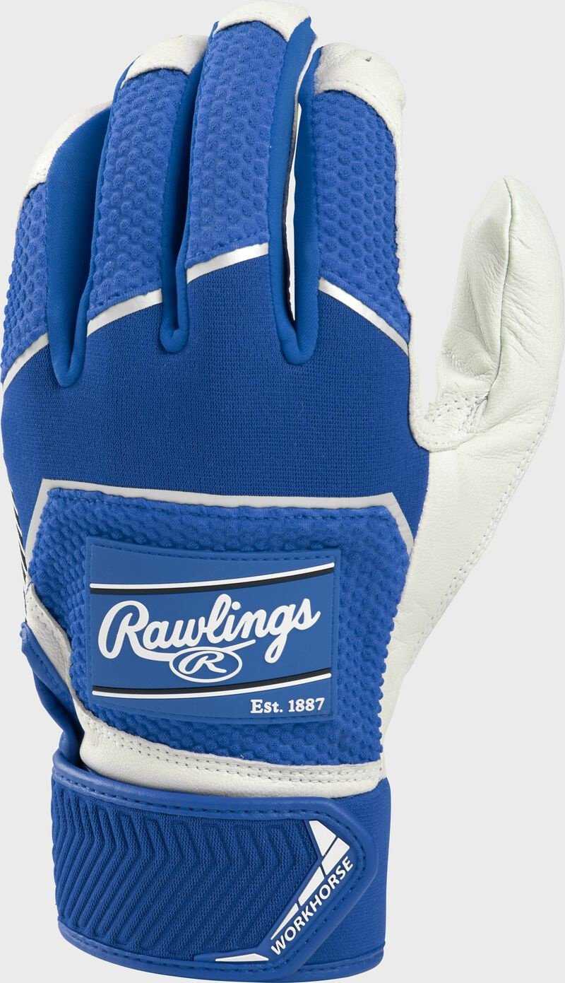 Rawlings 2022 Workhorse Adult Batting Gloves - Royal - HIT a Double