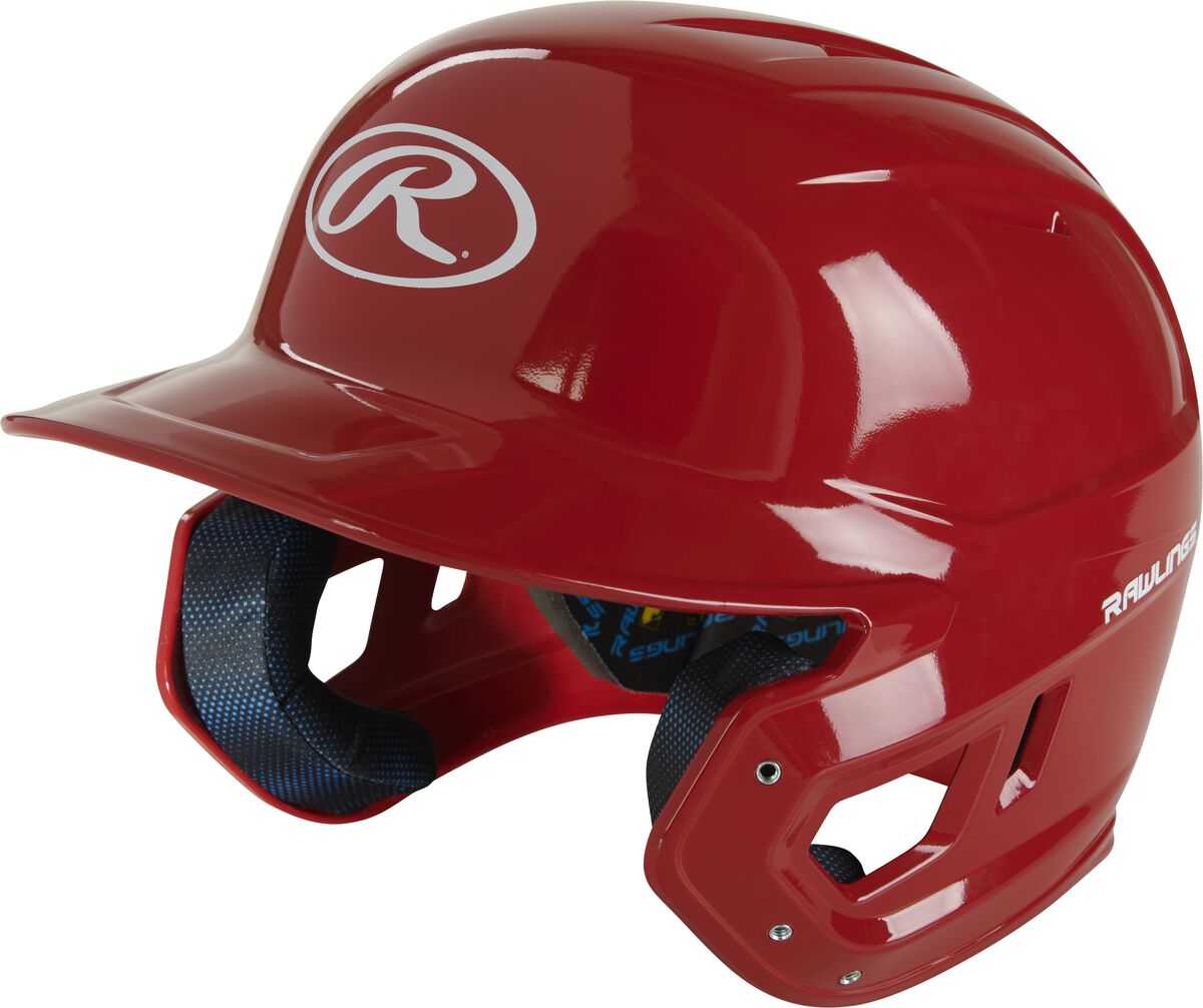 Rawlings Mach Gloss Color Batting Helmet - Scarlet Red - HIT A Double