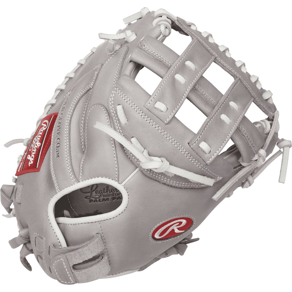 Rawlings R9 33.00" Fastpitch Catcher's Mitt R9SBCM33-24G - Gray White - HIT a Double - 1