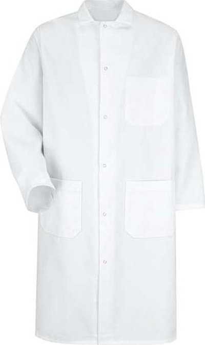 Red Kap 4004 Gripper - Front Butcher Frock - Interior Chest Pocket - White - HIT a Double - 1