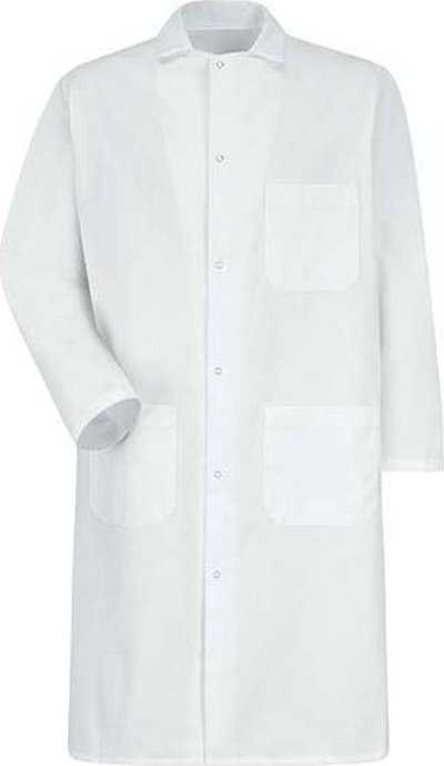 Red Kap 4016 Gripper - Front Butcher Frock - Exterior Chest Pocket - White - HIT a Double - 1
