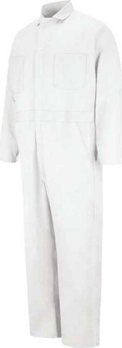 Red Kap CC16EXT Button-Front Cotton Coverall Additional Sizes - White - HIT a Double - 1
