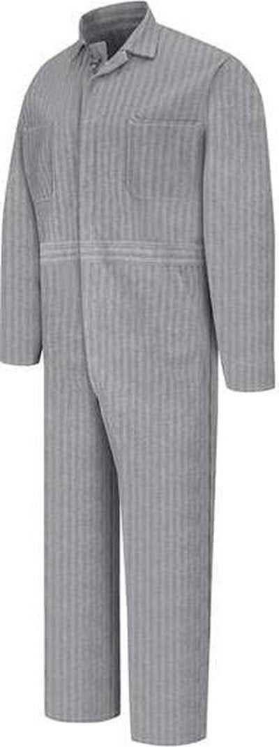 Red Kap CC16L Button-Front Cotton Coverall Long Sizes - Fisher Herringbone - HIT a Double - 1