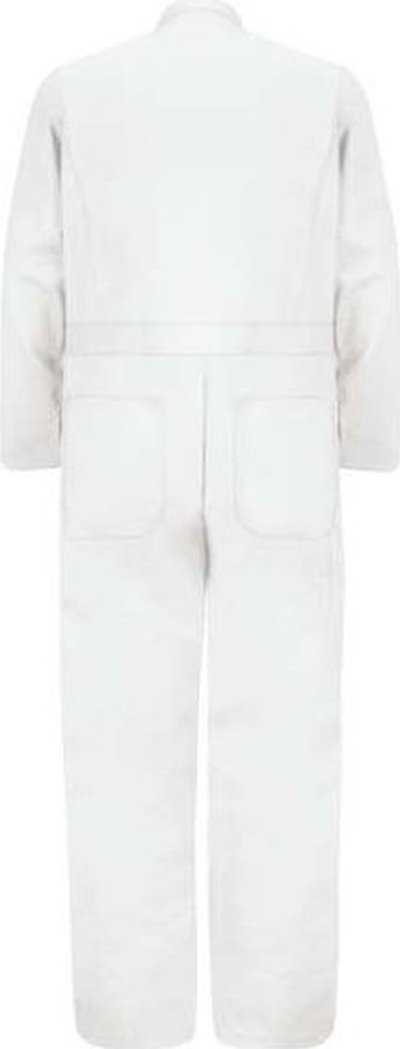Red Kap CC16L Button-Front Cotton Coverall Long Sizes - White - HIT a Double - 2