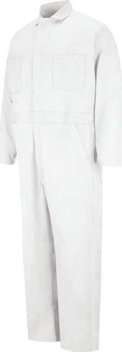 Red Kap CC16L Button-Front Cotton Coverall Long Sizes - White - HIT a Double - 1