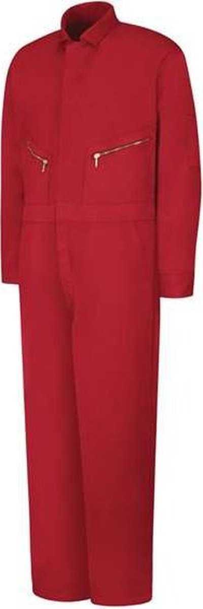 Red Kap CC18L Zip-Front Cotton Coverall Long Sizes - Red - HIT a Double - 1