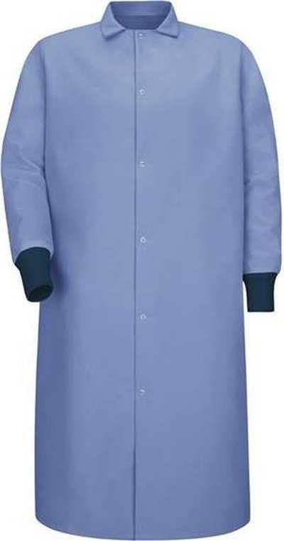 Red Kap KS60 Gripper-Front Pocketless Butcher Coat With Knit Cuffs - Light Blue - HIT a Double - 1