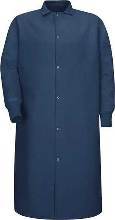 Red Kap KS60 Gripper-Front Pocketless Butcher Coat With Knit Cuffs - Navy - HIT a Double - 1