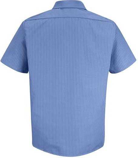 Red Kap SB22 Industrial Stripe Short Sleeve Work Shirt - BS-Petrol Blue/ Navy - HIT a Double - 2