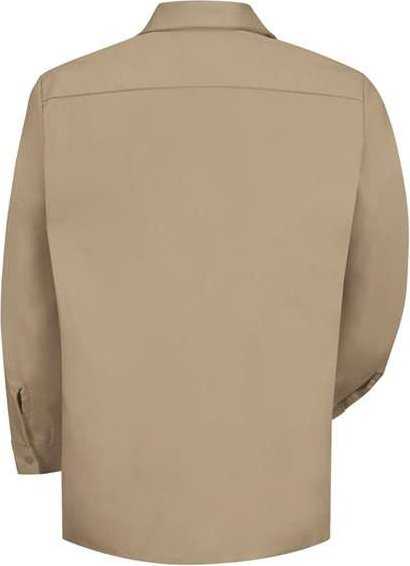 Red Kap SC30 Cotton Long Sleeve Uniform Shirt - Khaki - HIT a Double - 2