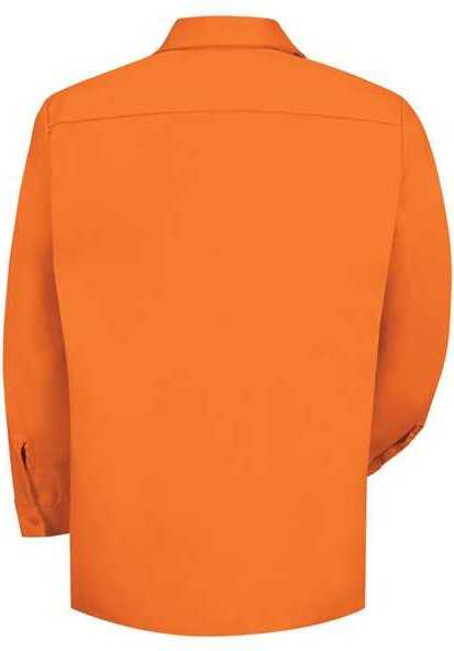 Red Kap SC30 Cotton Long Sleeve Uniform Shirt - Orange - HIT a Double - 2