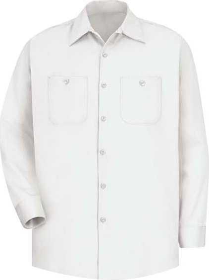 Red Kap SC30 Cotton Long Sleeve Uniform Shirt - White - HIT a Double - 1