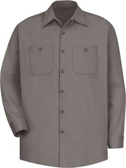 Red Kap SC30L Long Sleeve Uniform Shirt Long Size - Graphite Gray - HIT a Double - 1