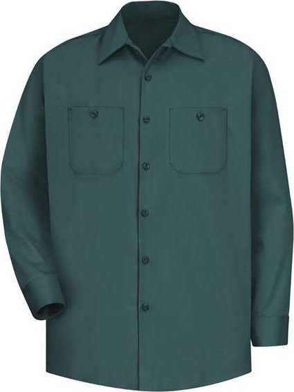 Red Kap SC30L Long Sleeve Uniform Shirt Long Size - Spruce Green - HIT a Double - 1