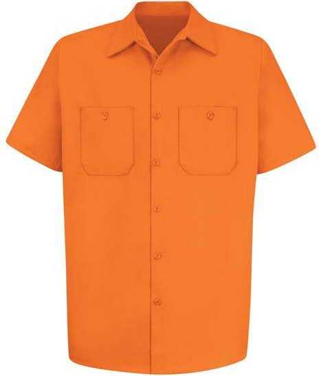 Red Kap SC40 Cotton Short Sleeve Uniform Shirt - Orange - HIT a Double - 1