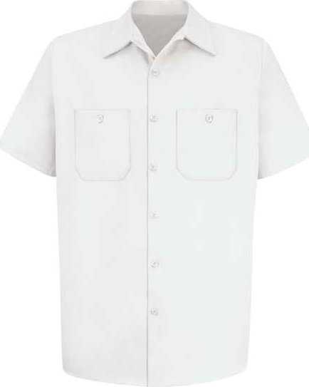 Red Kap SC40 Cotton Short Sleeve Uniform Shirt - White - HIT a Double - 1