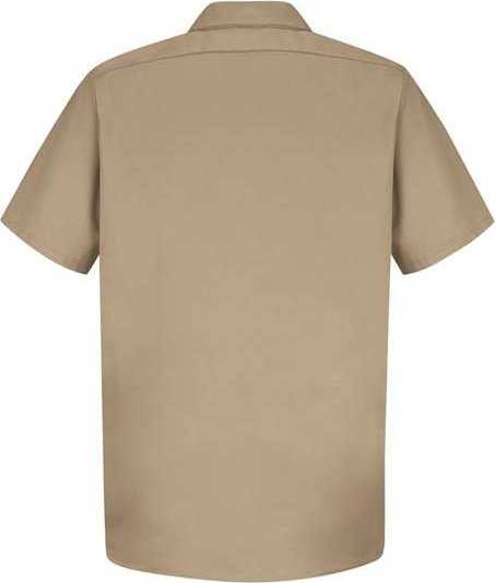 Red Kap SC40L Short Sleeve Uniform Shirt Tall Sizes - Khaki - HIT a Double - 2