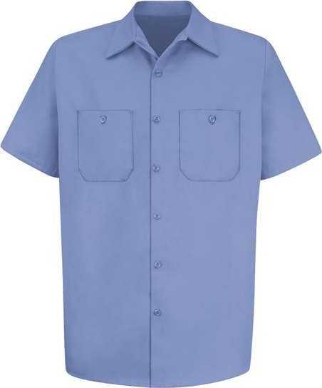 Red Kap SC40L Short Sleeve Uniform Shirt Tall Sizes - Light Blue - HIT a Double - 1