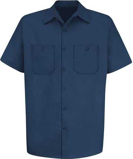 Red Kap SC40L Short Sleeve Uniform Shirt Tall Sizes - Navy - HIT a Double - 1