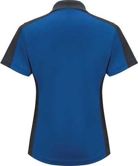 Red Kap SK53 Women&#39;s Short Sleeve Performance Knit Two-Tone Polo - Royal Blue/ Charcoal - HIT a Double - 2