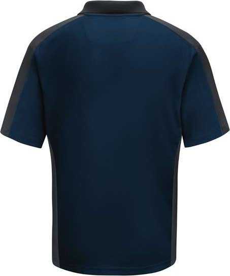 Red Kap SK54 Short Sleeve Performance Knit Two Tone Polo - Navy/ Charcoal - HIT a Double - 2