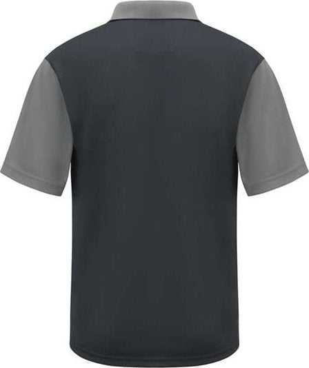 Red Kap SK56 Short Sleeve Performance Knit Color-Block Polo - Charcoal/ Gray - HIT a Double - 2