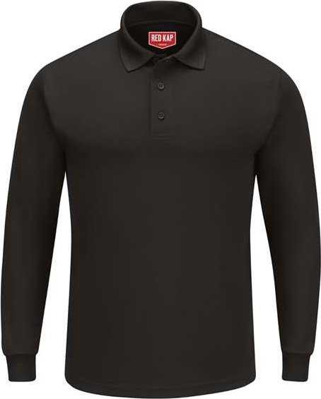 Red Kap SK6L Long Sleeve Performance Knit Polo - Black - HIT a Double - 1