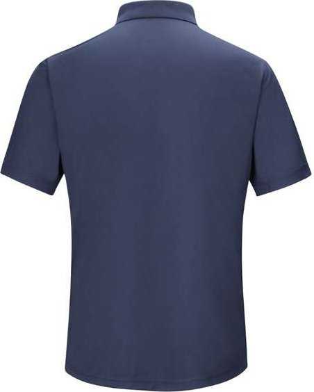 Red Kap SK74 Short Sleeve Performance Knit Gripper-Front Polo - Navy - HIT a Double - 2