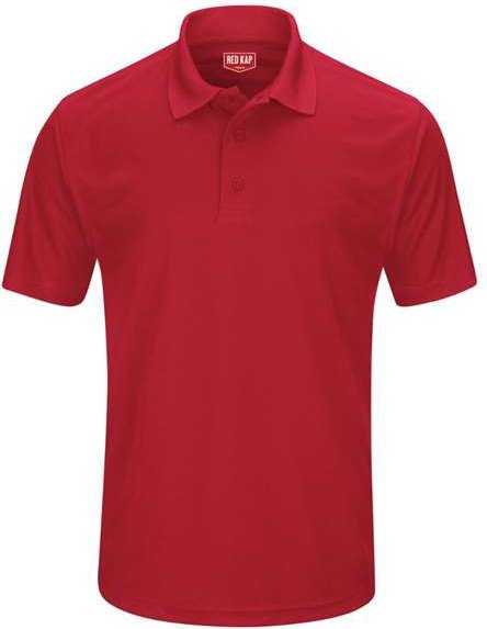 Red Kap SK96 Short Sleeve Performance Knit Pocketless Core Polo - Red - HIT a Double - 1