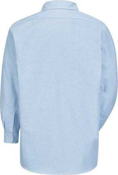 Red Kap SL50 Deluxe Long Sleeve Uniform Shirt - White/ Blue Pinstripe - HIT a Double - 2
