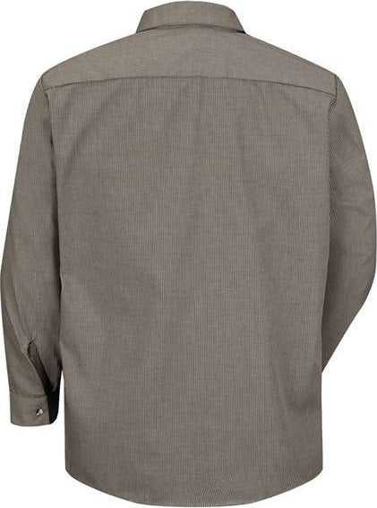 Red Kap SP10L Premium Long Sleeve Work Shirt Long Sizes - KB-Khaki/ Black Microcheck - HIT a Double - 2