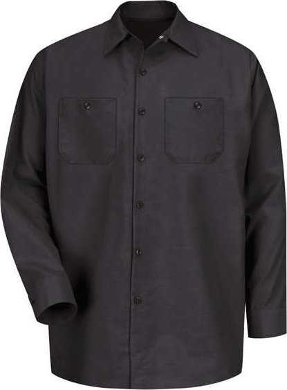Red Kap SP14 Industrial Long Sleeve Work Shirt - Black - HIT a Double - 1
