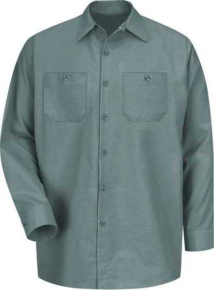 Red Kap SP14 Industrial Long Sleeve Work Shirt - Light Green - HIT a Double - 1